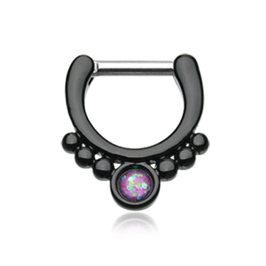 Olimpia Opal Supreme Septum Clicker - Septum. Navel Rings Australia.