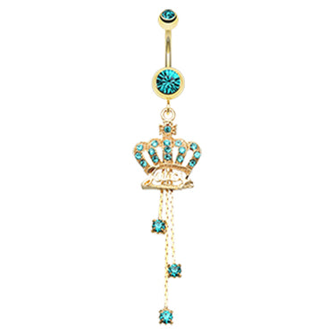 Juicy Queen Belly Dangle - Dangling Belly Ring. Navel Rings Australia.