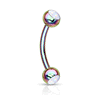 16g Petite Cloud Nine Body Jewellery with Black Titanium Plating. 16g Navel or Eyebrow