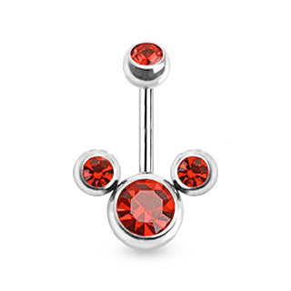 Mickey Mouse Bananabell Belly Bars - Basic Curved Barbell. Navel Rings Australia.