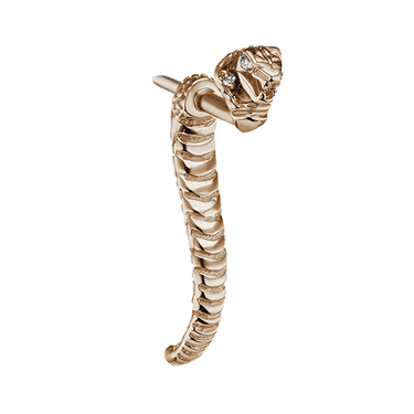 Diamond Eyes Diamond Hood Cobra Talon Traditional Earstud by Maria Tash in 18K Rose Gold.