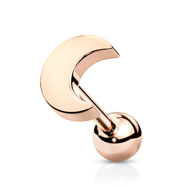 Universal Moon Earrings with Rose Gold Plating. Tragus and Cartilage Jewellery. - Earring. Navel Rings Australia.