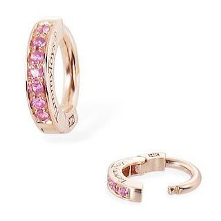 TummyToys® Rose Gold Pink Sapphire Sleeper - TummyToys® Patented Clasp. Navel Rings Australia.