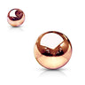 Rose Gold Plated Replacement Balls - Replacement Ball. Navel Rings Australia.