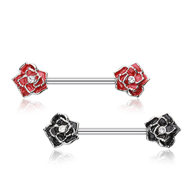 Classic Glam Rose Nipple Piercing Jewellery - Nipple Ring. Navel Rings Australia.