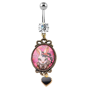 Sassy Bunny Belly Dangle - Dangling Belly Ring. Navel Rings Australia.