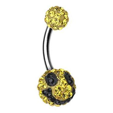 Motley™ Smiley Face Belly Bar - Basic Curved Barbell. Navel Rings Australia.