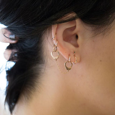 Plain Hoop by Maria Tash in Rose Gold - Earring. Navel Rings Australia.