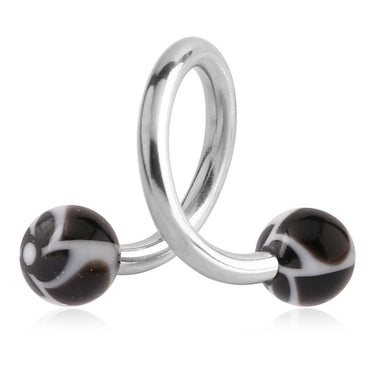 Flower Burst Spiral Twist Navel Bars - Spiral Twister Twistie. Navel Rings Australia.