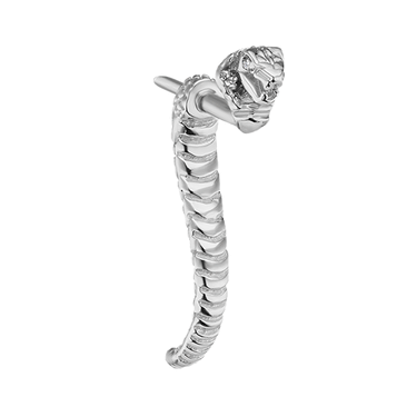 Diamond Eyes Diamond Hood Cobra Talon Traditional Earstud by Maria Tash in 18K White Gold.