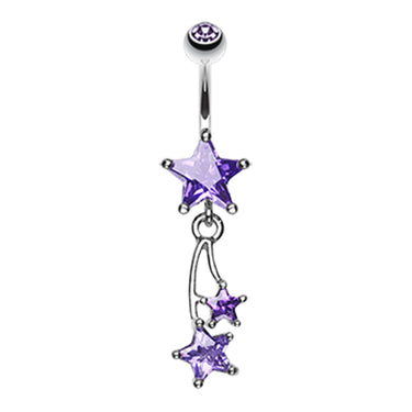 Seeing Stars Belly Dangle - Dangling Belly Ring. Navel Rings Australia.