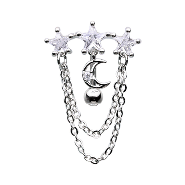 Ecliptic Zodiac Stars Reverse Belly Ring