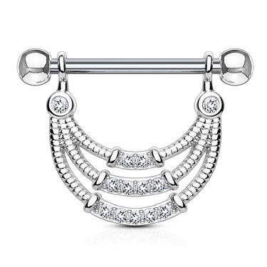 Seductive Temptress Chain Nipple Bar - Nipple Ring. Navel Rings Australia.