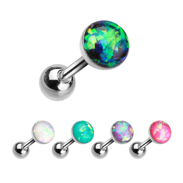 Classic Opal Stud Earring. Tragus and Cartilage Piercings. - Earring. Navel Rings Australia.