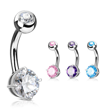 Petites Classic Belly Bar - Fixed (non-dangle) Belly Bar. Navel Rings Australia.