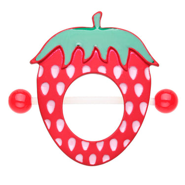 Sweet Strawberry Flex Nipple Shield Ring - Nipple Ring. Navel Rings Australia.