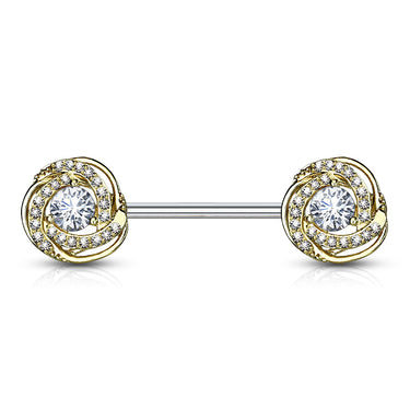 La Fusión Nipple Jewellery with Gold Plating - Nipple Ring. Navel Rings Australia.