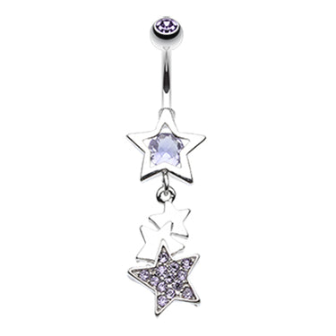 The Super Star Belly Button Ring - Dangling Belly Ring. Navel Rings Australia.