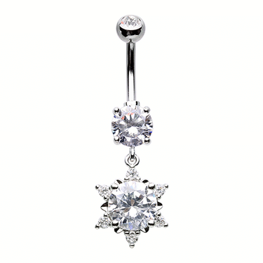 Crystal Supernova Belly Dangle