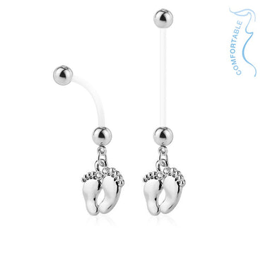 Tiny Toes Pregnancy Navel Ring - Maternity Belly Ring. Navel Rings Australia.