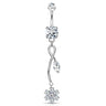 Fantasía Orchid Zenith Belly Ring - Dangling Belly Ring. Navel Rings Australia.