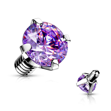 14g Prong Gem Balls for INTERNALLY THREADED Belly Rings - Replacement Ball. Navel Rings Australia.