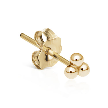 Ball Trinity Earring by Maria Tash in 14K Gold. Butterfly Stud. - Earring. Navel Rings Australia.