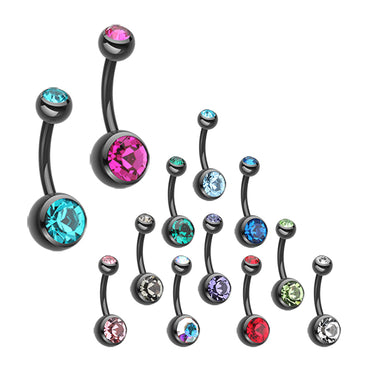 Midnight Candy Classique Belly Bars - Basic Curved Barbell. Navel Rings Australia.