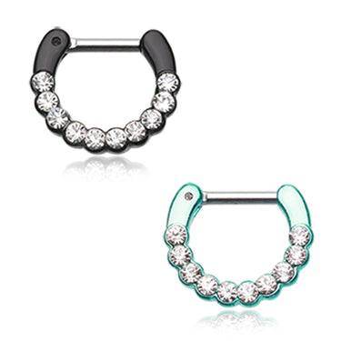 Luizi Septum Clicker in Titanium - Septum. Navel Rings Australia.