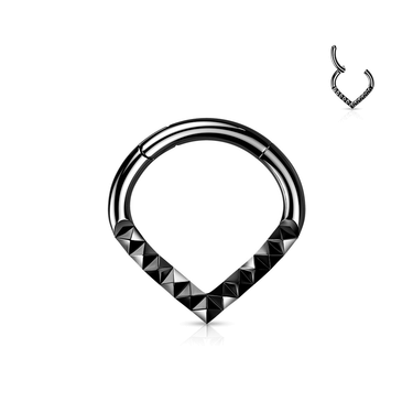 Cleopatra Septum Clicker Body Jewellery with Black Titanium Plating