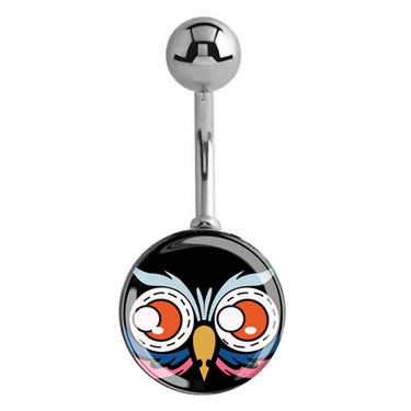 The Tribal Hoot Belly Bar - Basic Curved Barbell. Navel Rings Australia.