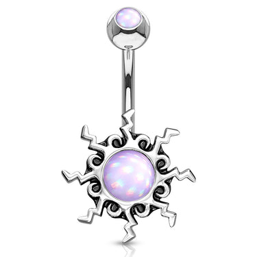 Yavapai Tribal Sun Belly Bar - Fixed (non-dangle) Belly Bar. Navel Rings Australia.