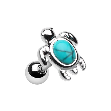 Turquoise Turtle Earring. Tragus and Cartilage Piercings. - Earring. Navel Rings Australia.