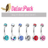 VALUE PACK 6 X Classique Gem Belly Bars - CHOOSE YOUR COLOURS!