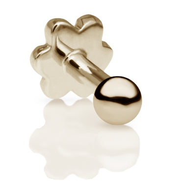 Ball Earring by Maria Tash in 14K Yellow Gold. Flat Stud. - Earring. Navel Rings Australia.