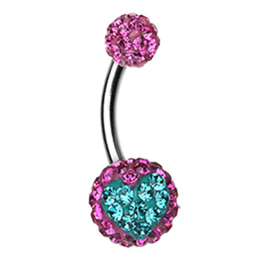 Motleys™ Wild Heart Belly Ring - Basic Curved Barbell. Navel Rings Australia.