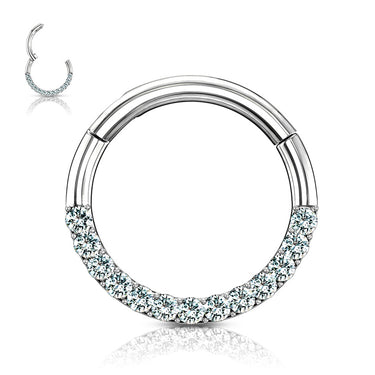 Motley™ Septum & Daith Hoop in 14K White Gold - Septum. Navel Rings Australia.