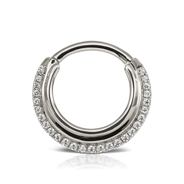 Diamond Dhara Clicker by Maria Tash in White Gold