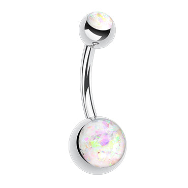 316L Surgical Steel Opal Belly Ring Basics in a Variety of Colours ...