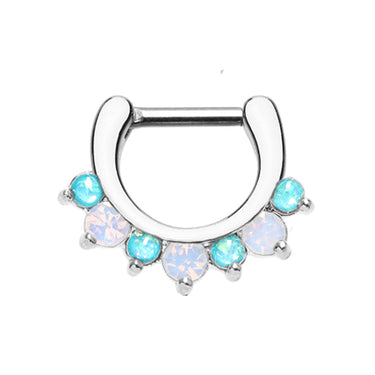 Ximena Opal Gem Septum Clicker - Septum. Navel Rings Australia.