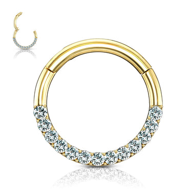 Motley™ Septum & Daith Hoop in 14K Gold - Septum. Navel Rings Australia.