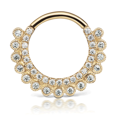 Cubic Zirconia Apsara Clicker by Maria Tash in Yellow Gold