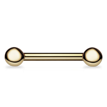 Classique Nipple Barbells in 14K Yellow Gold - Nipple Ring. Navel Rings Australia.